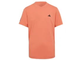 Adidas Mens Club 3 Stripe Tee (Semi-Coral Fusion)