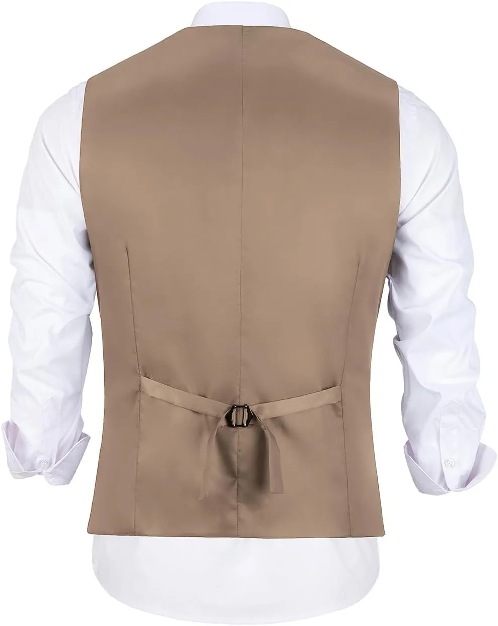 Bakerbear Mens Suit Vests V-Neck Casual Vest Dress for Men Formal Tuxedo Wedding Vests Men's Waistcoat