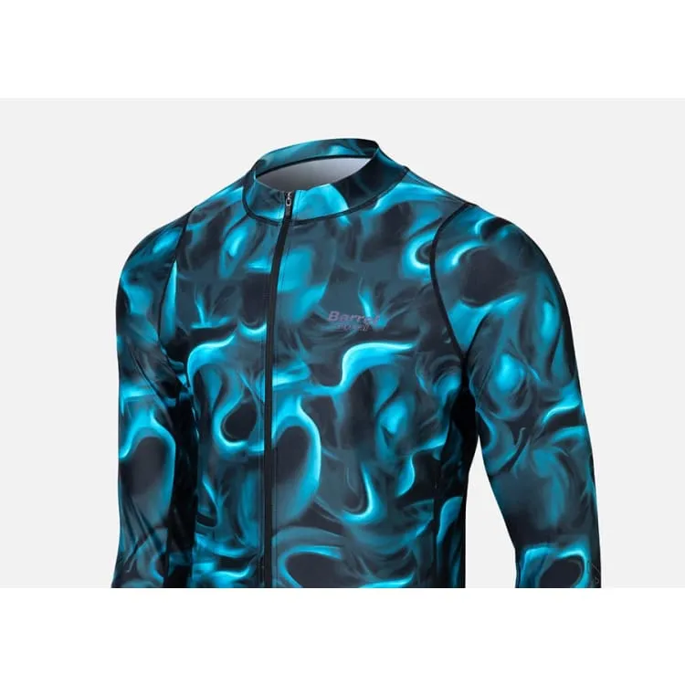 Barrel Mens Abyssal ZipUp Rashguard-SMOKE