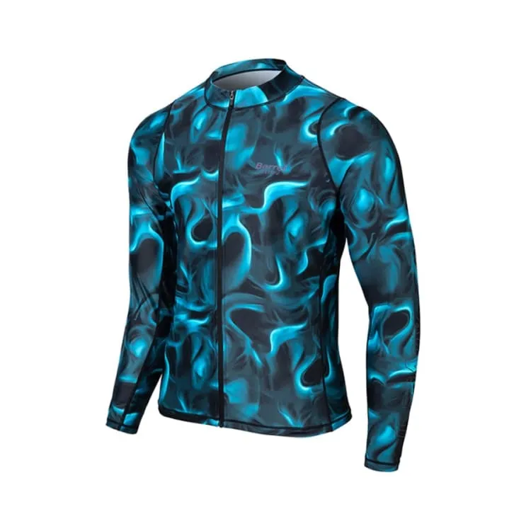 Barrel Mens Abyssal ZipUp Rashguard-SMOKE