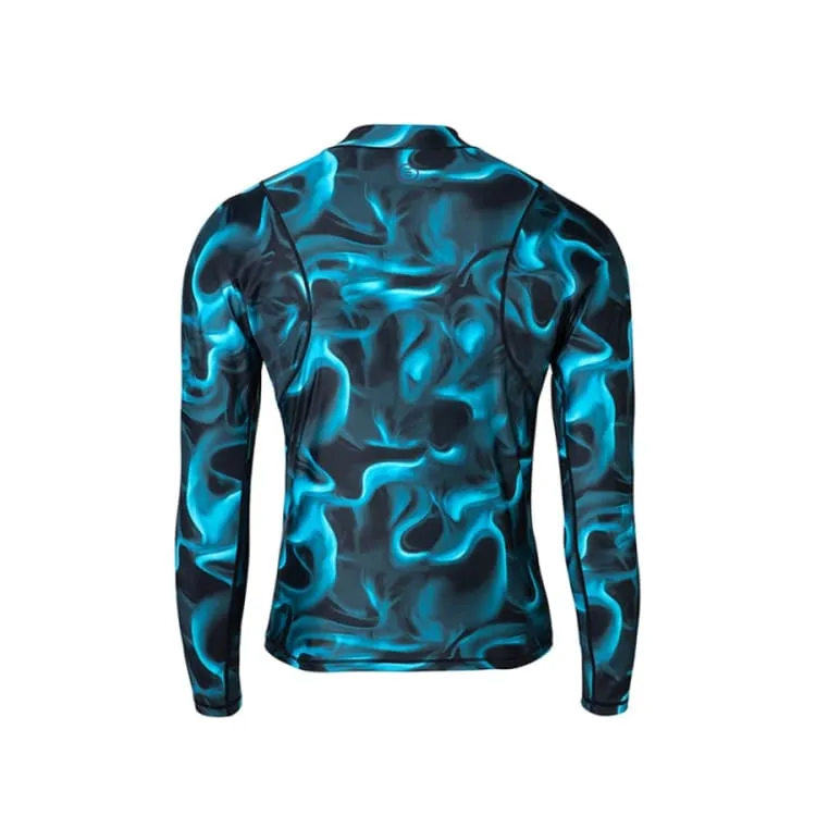 Barrel Mens Abyssal ZipUp Rashguard-SMOKE