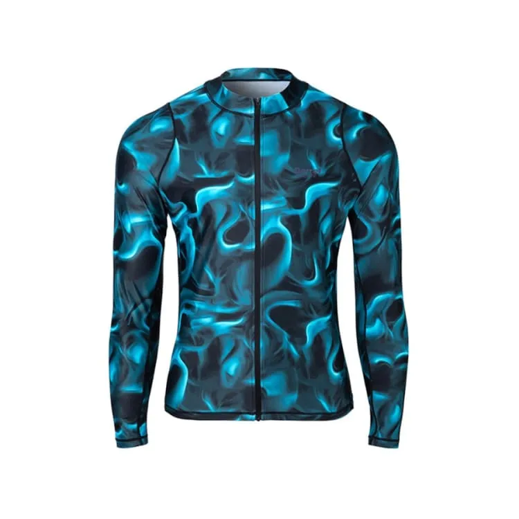 Barrel Mens Abyssal ZipUp Rashguard-SMOKE