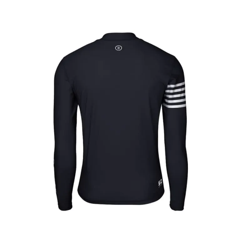 Barrel Mens Ocean ZipUp Rashguard-BLACK
