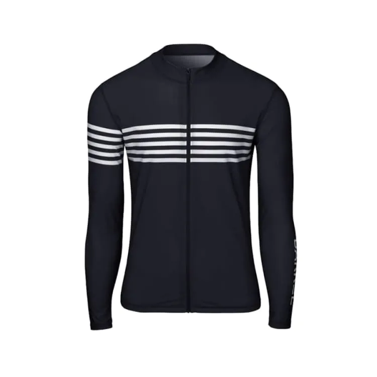 Barrel Mens Ocean ZipUp Rashguard-BLACK