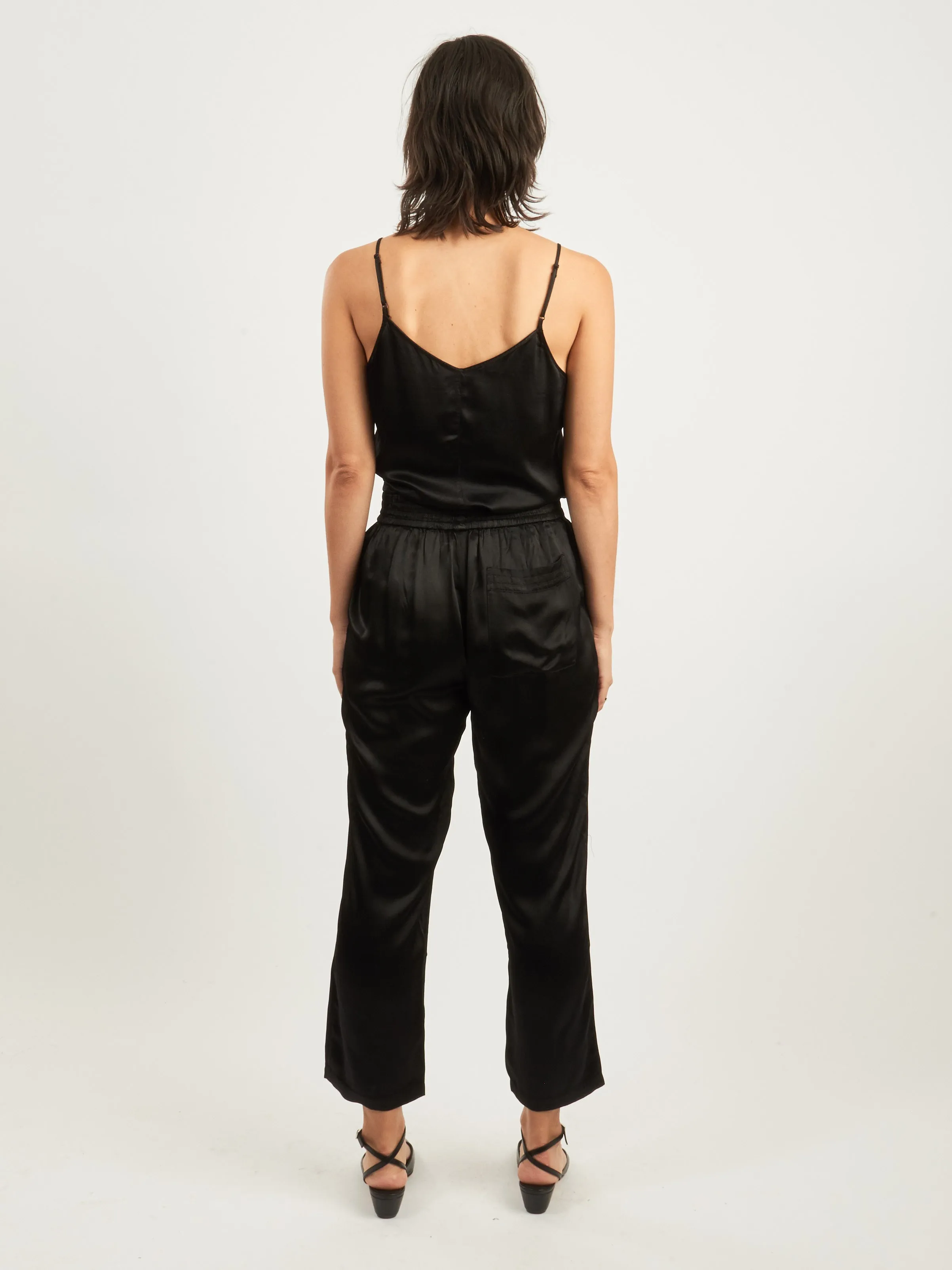 Black Trapunto Pant