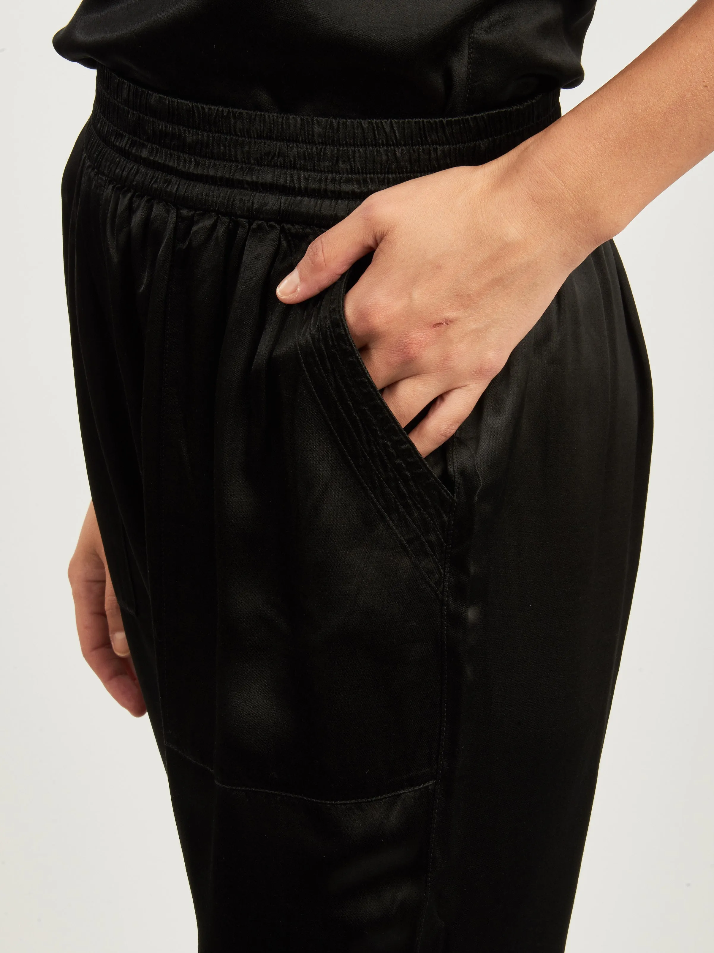 Black Trapunto Pant
