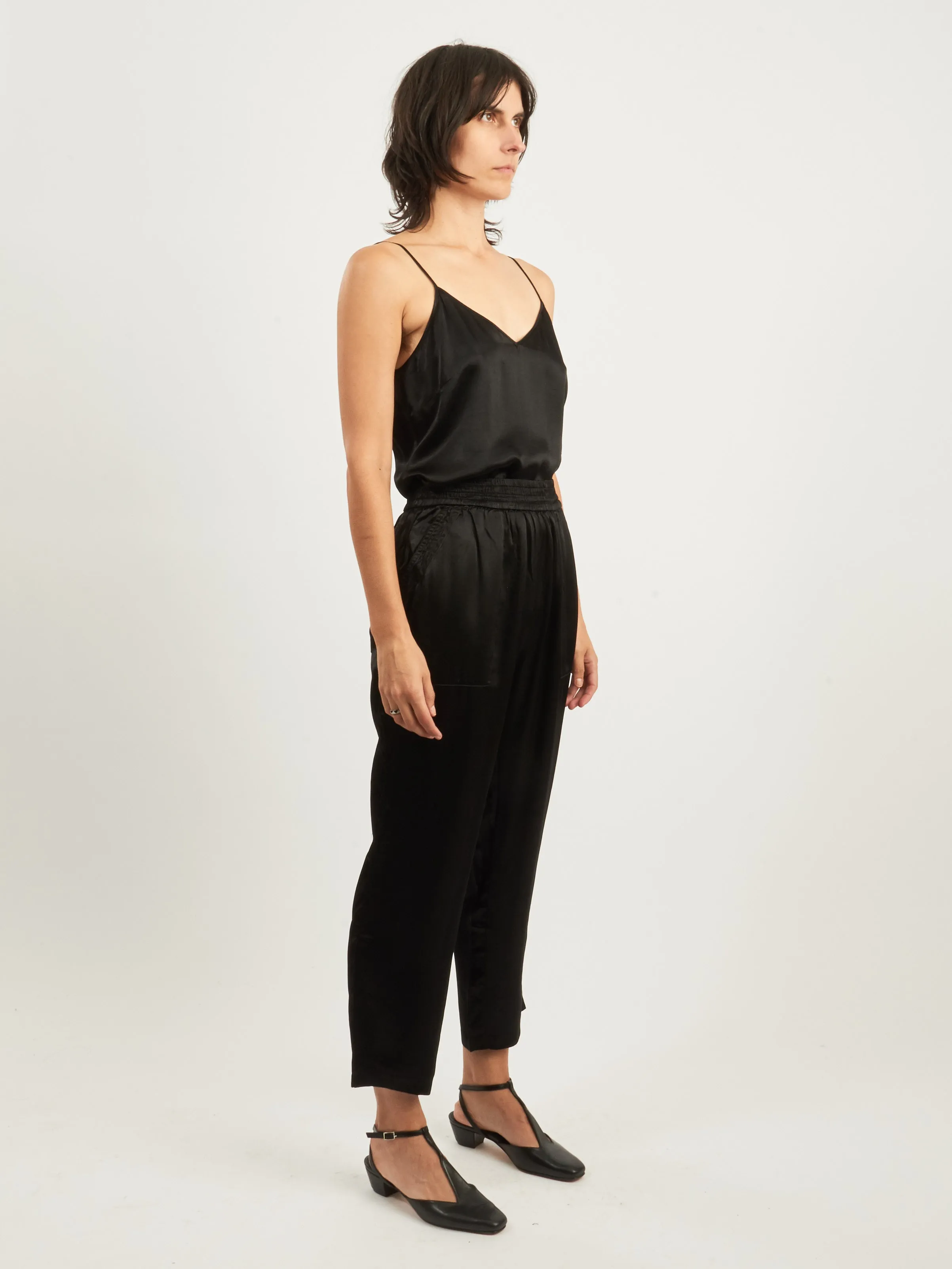 Black Trapunto Pant