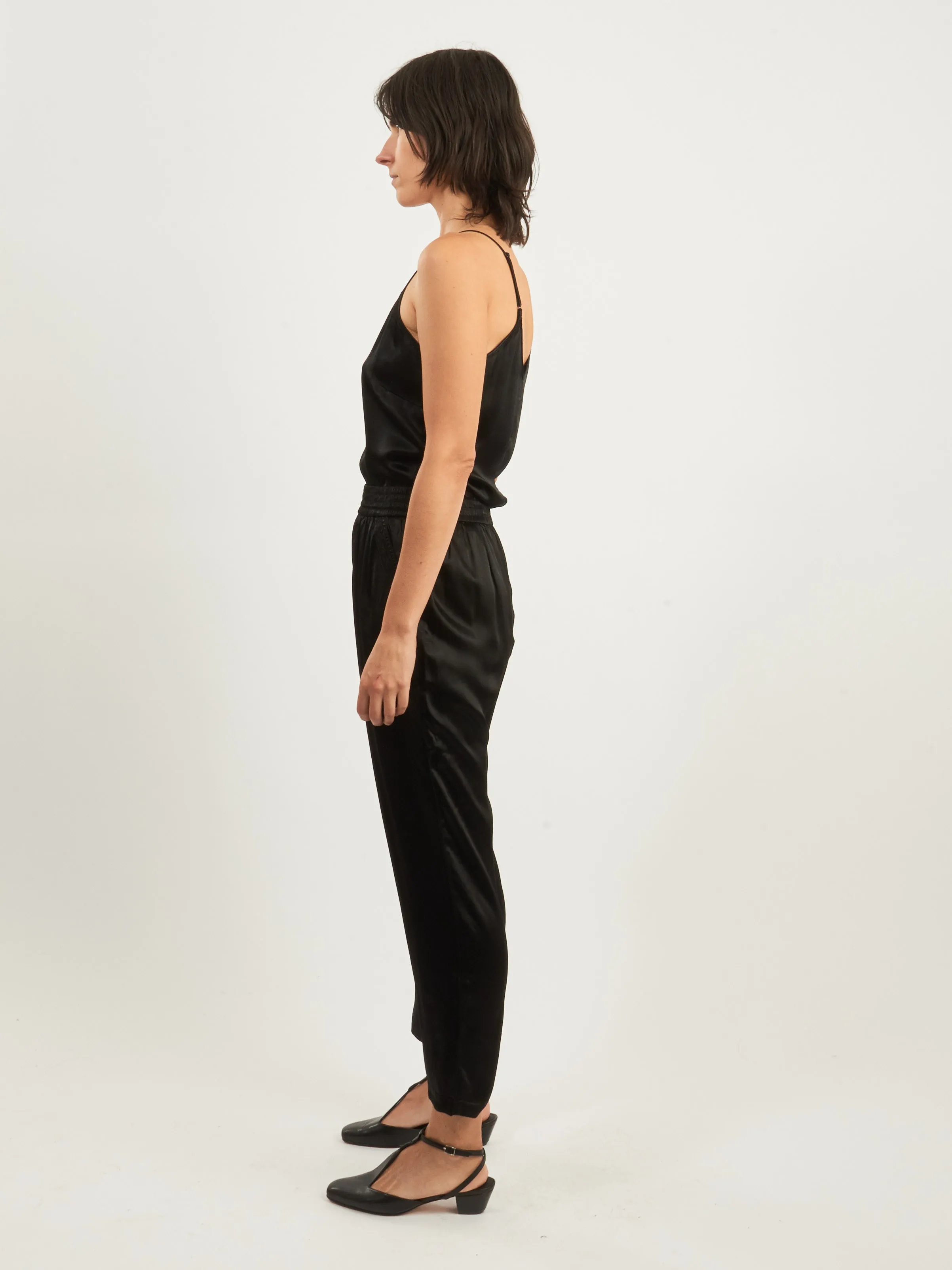 Black Trapunto Pant