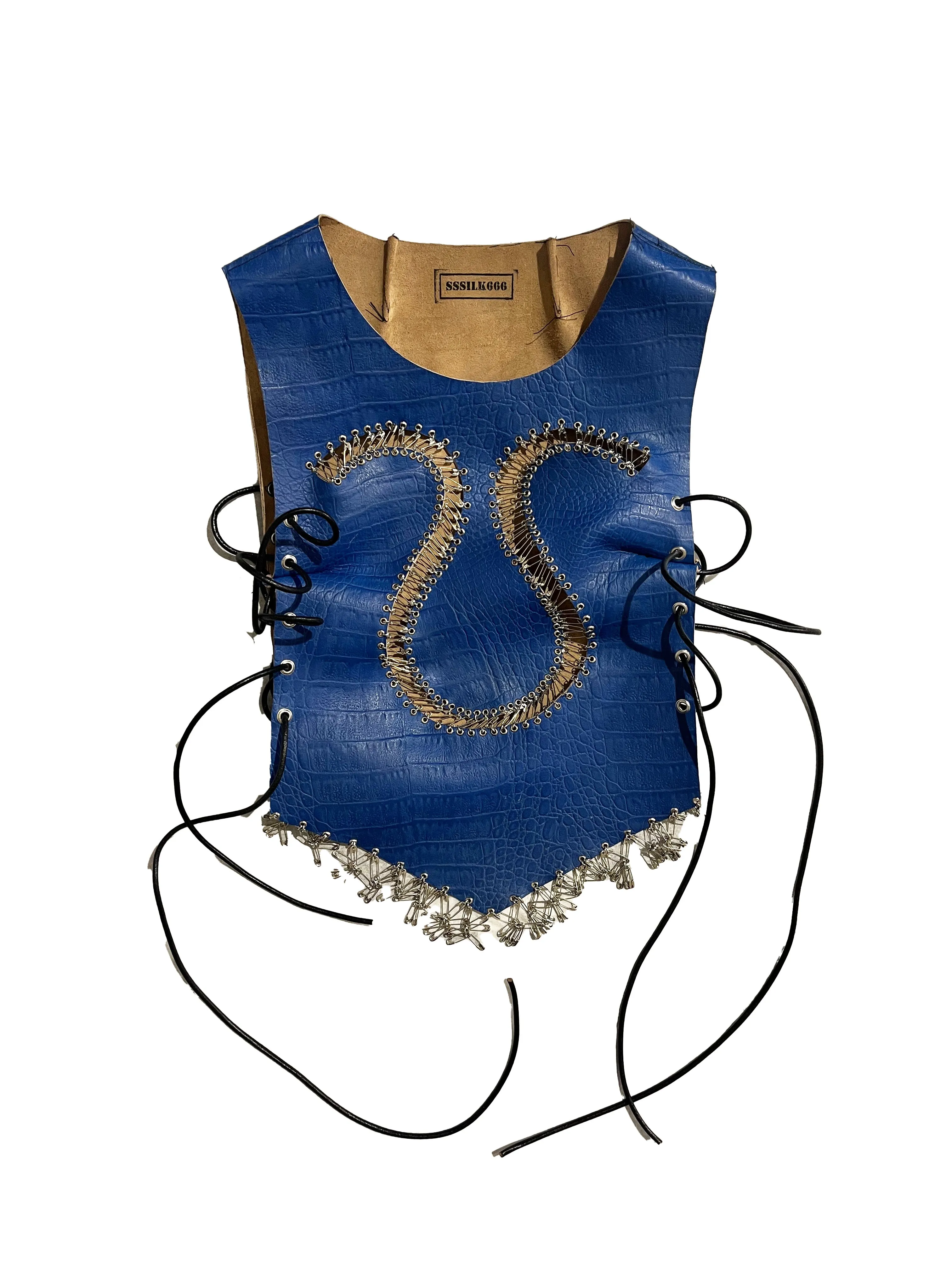 Blue Reptile Tassel Corset