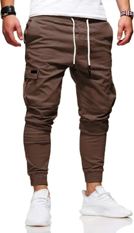 BUXKR Mens Cargo Pants Casual Hiking Pants Workout Joggers Sweatpants for Men