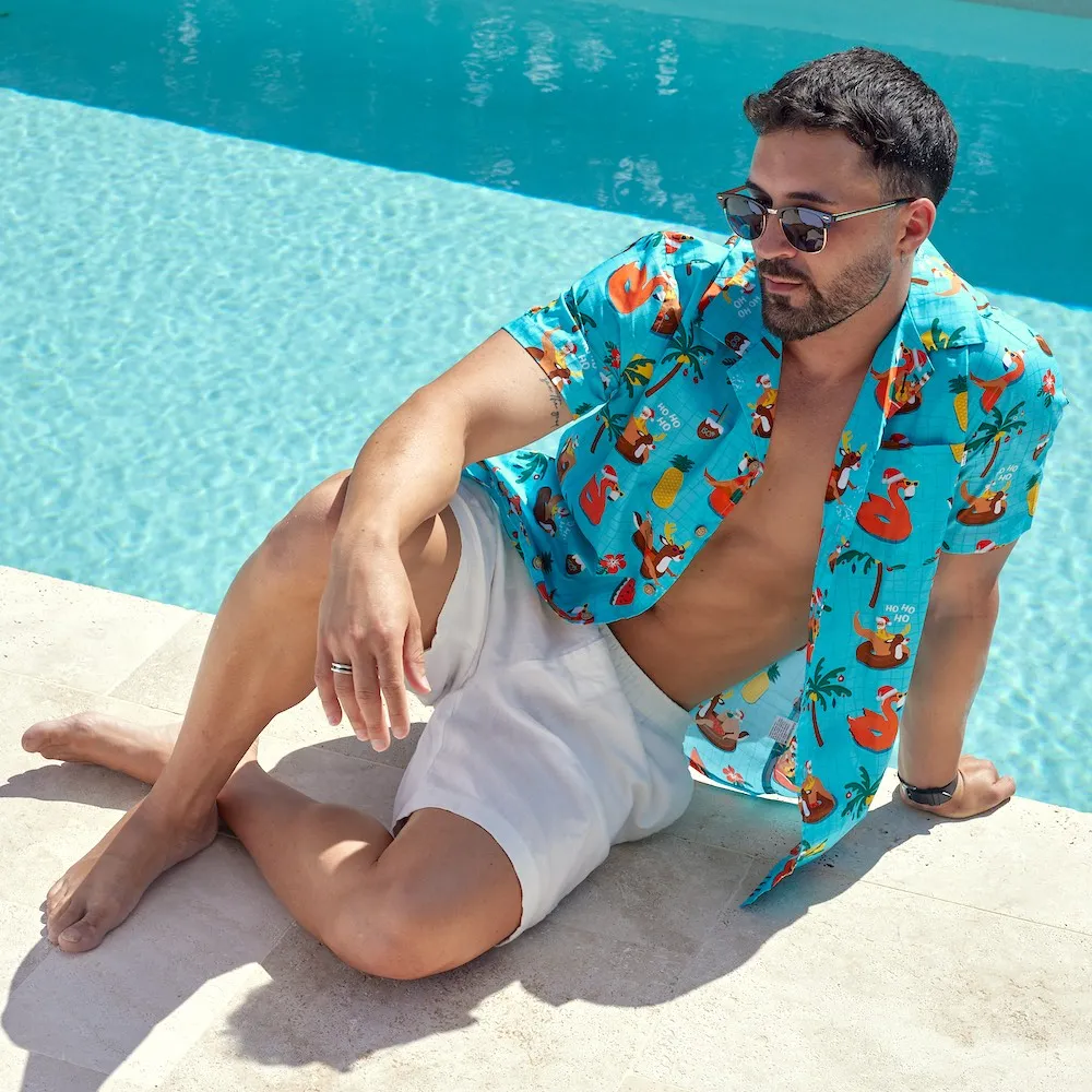 Christmas Pool Party - Mens Festive Shirt
