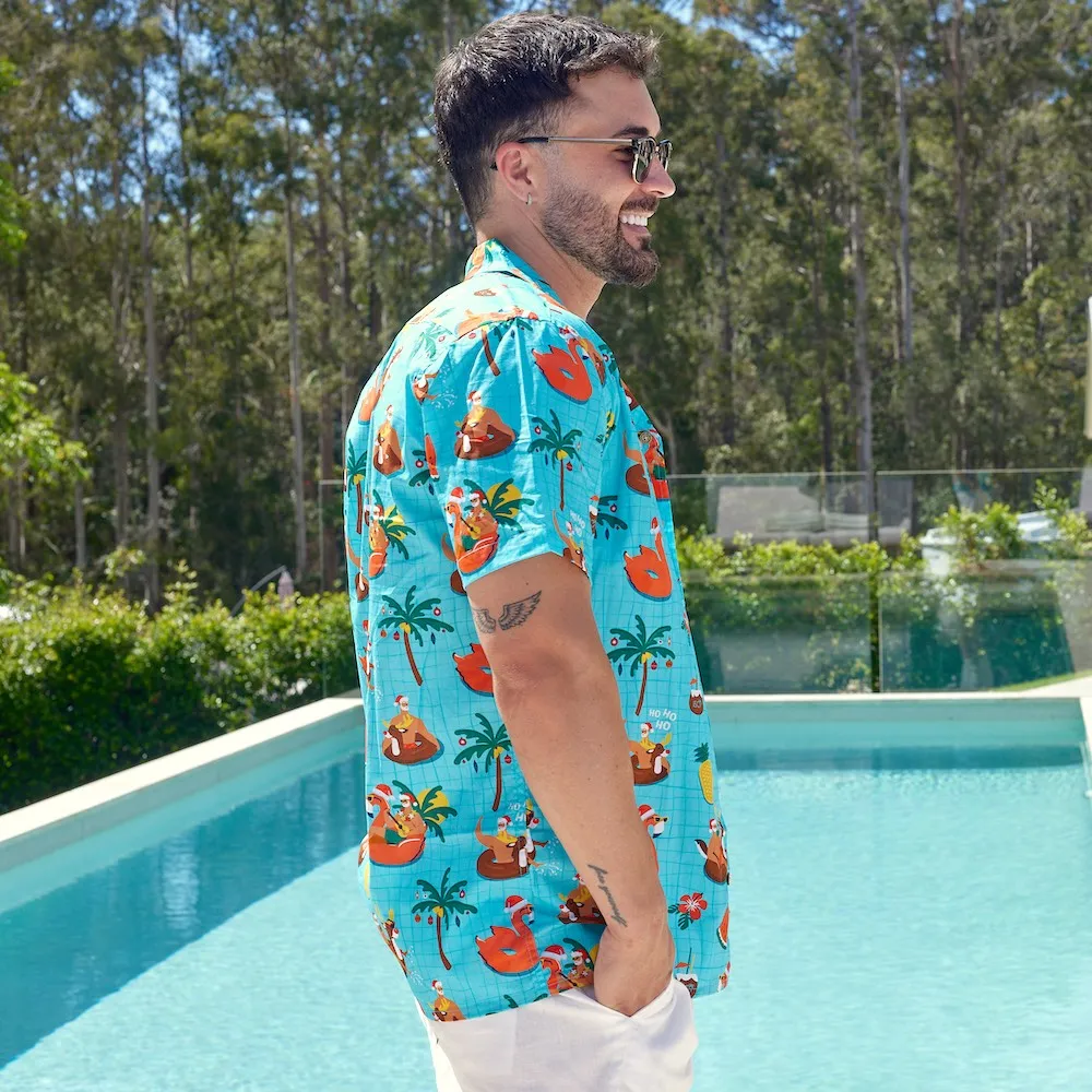 Christmas Pool Party - Mens Festive Shirt