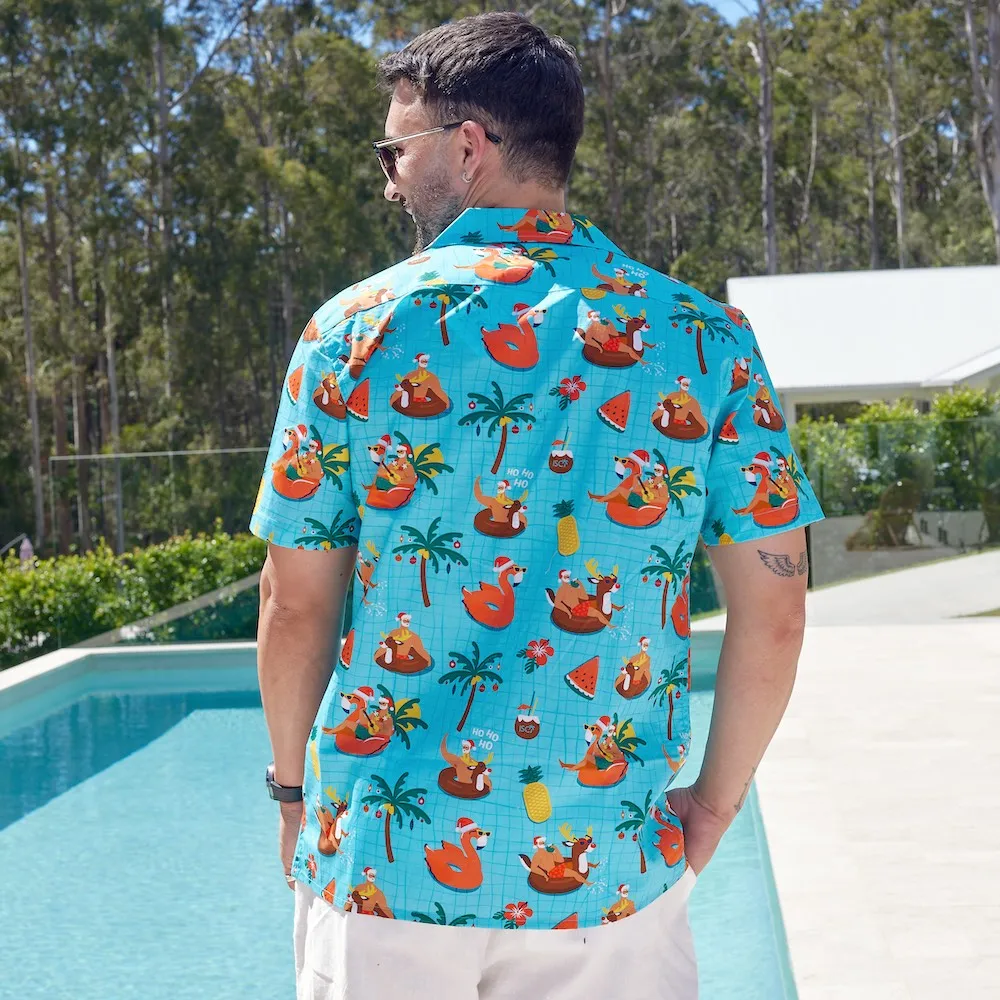 Christmas Pool Party - Mens Festive Shirt