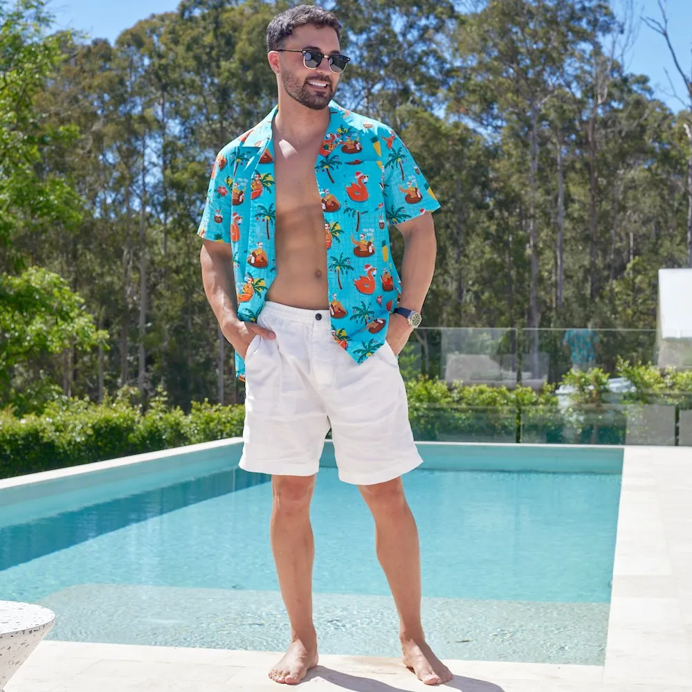 Christmas Pool Party - Mens Festive Shirt