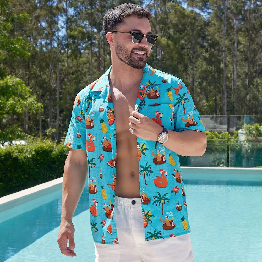 Christmas Pool Party - Mens Festive Shirt
