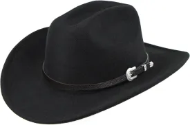 Classic Western-Cowboy-Hat Men Womens Wide Brim Cowgirl Hats Felt Fedora hat (S-M)
