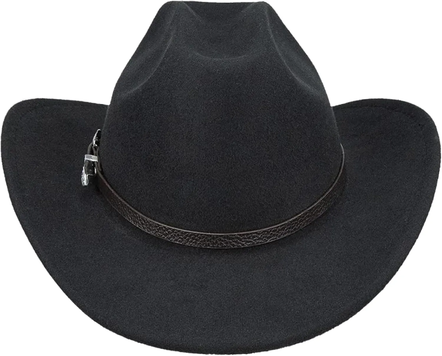 Classic Western-Cowboy-Hat Men Womens Wide Brim Cowgirl Hats Felt Fedora hat (S-M)