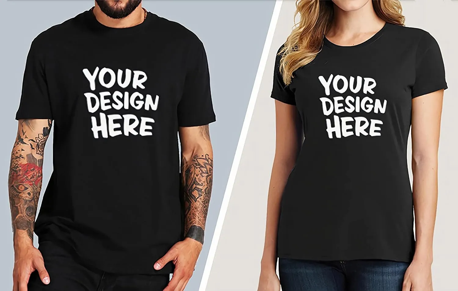 Custom T Shirt for Men Women Design Your Own Front Back Print Personalized T-Shirts