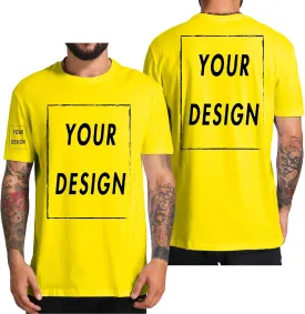 Custom T Shirt for Men Women Design Your Own Front Back Print Personalized T-Shirts
