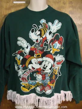 Disney Friends Tacky 80s Funny Novelty Christmas Sweatshirt