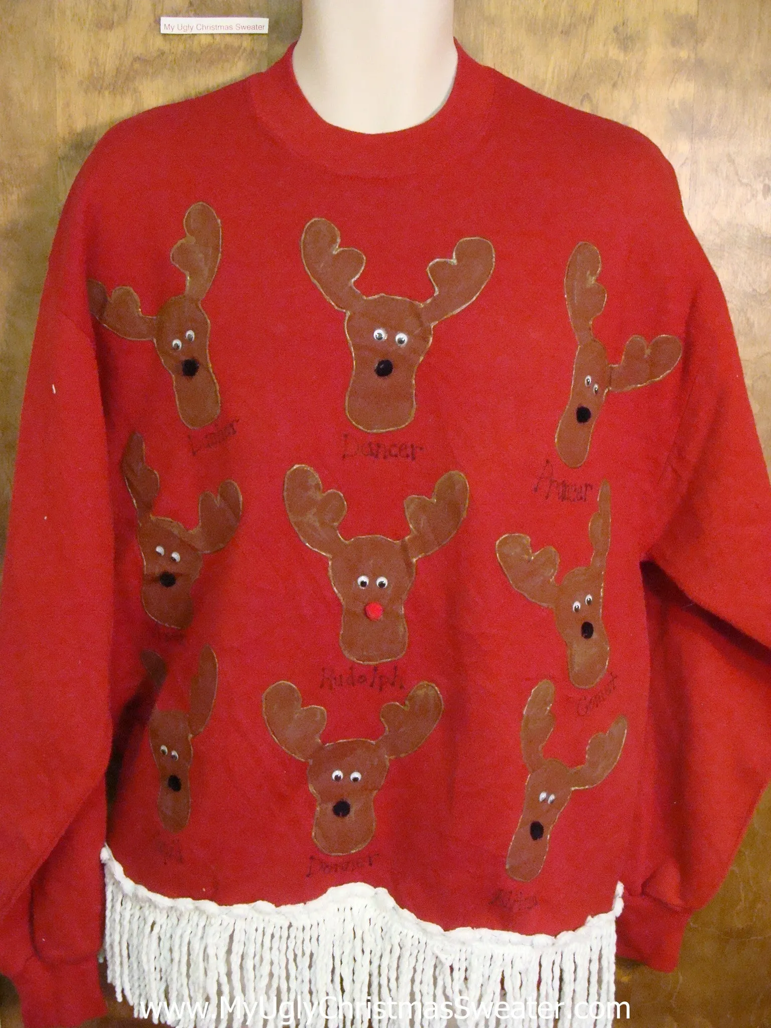 Funny Tic Tac Toe Reindeer Novelty Christmas Sweatshirt