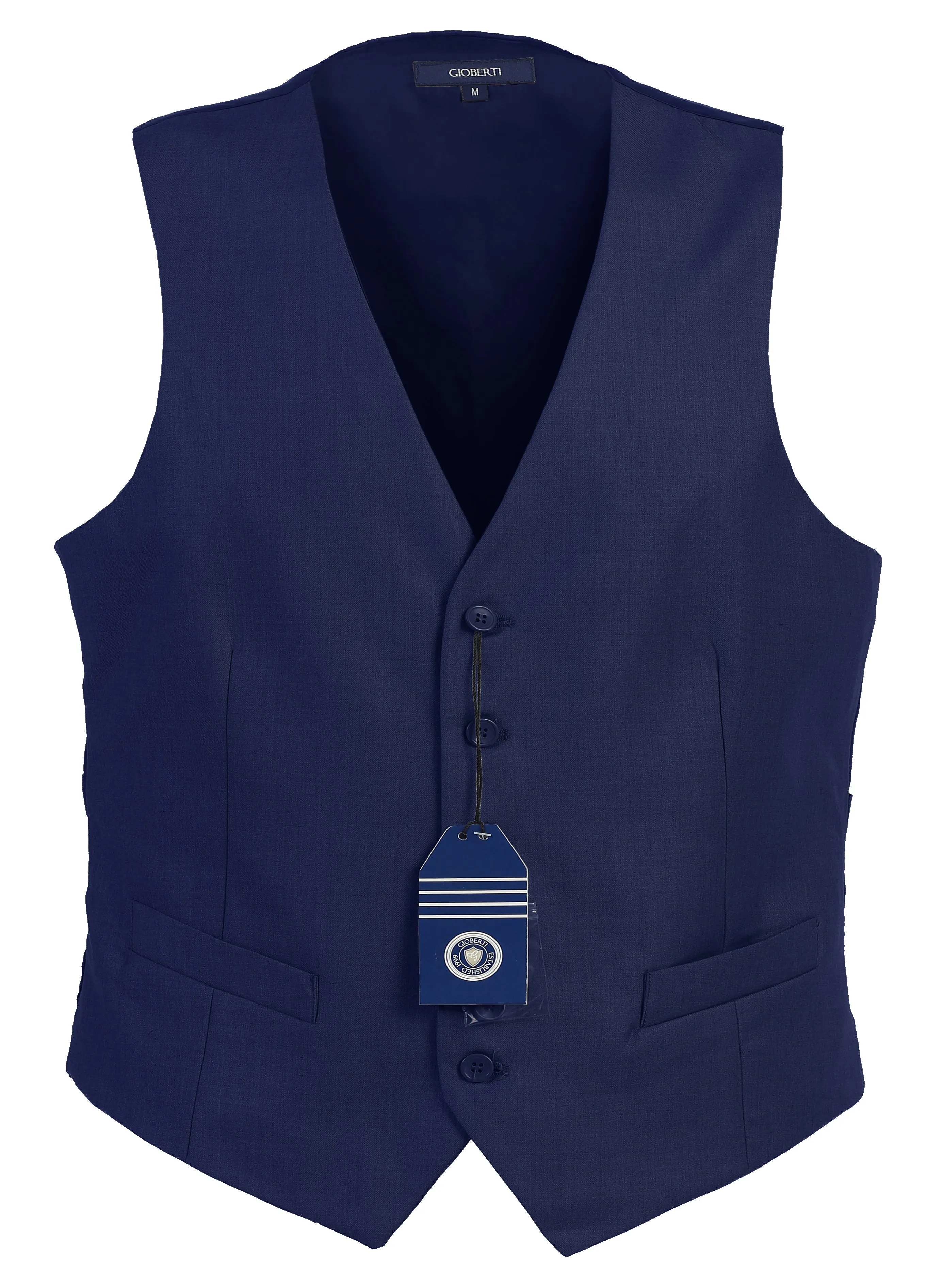 Gioberti Men's Royal Blue Formal Suit Vest