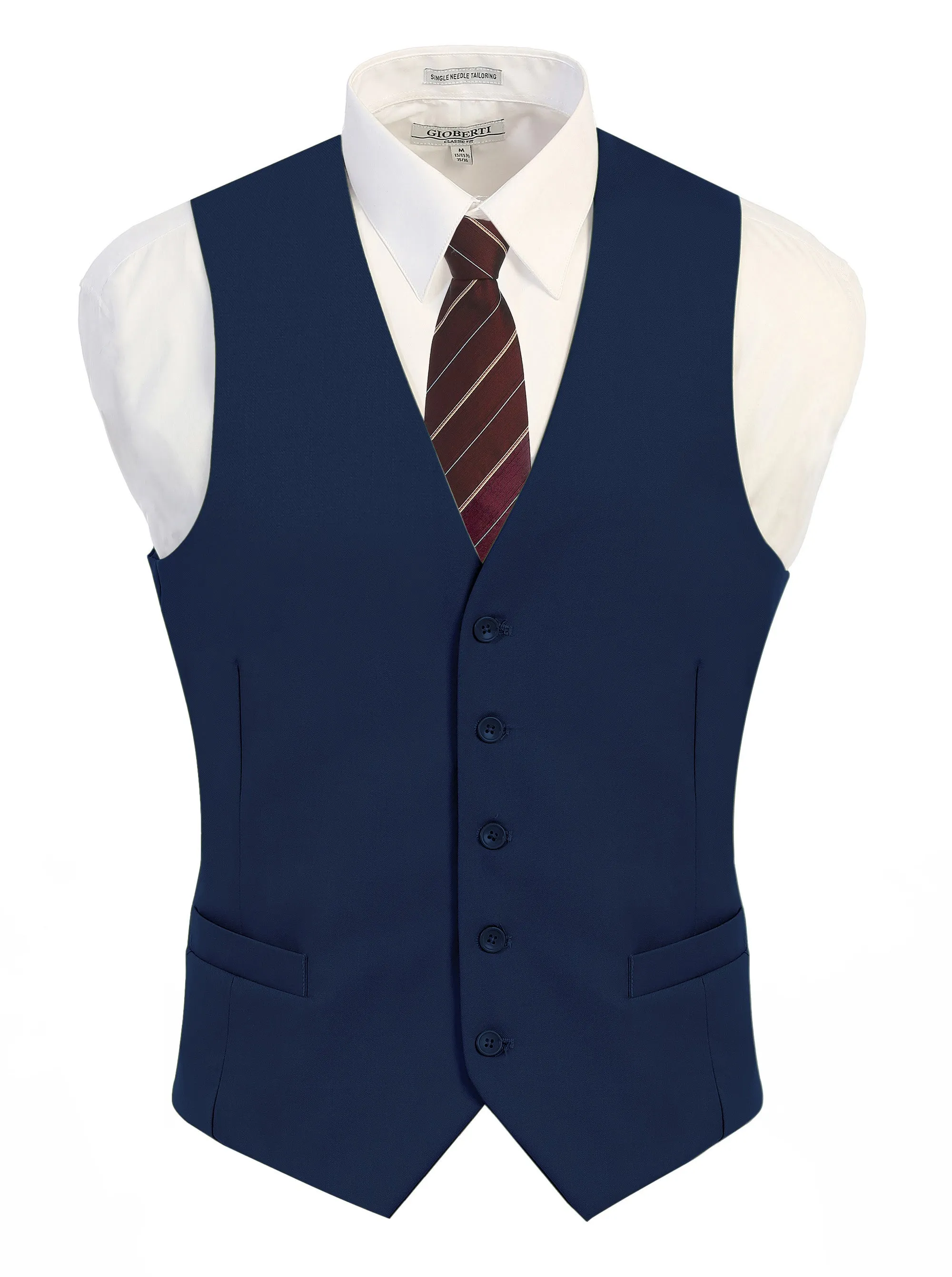 Gioberti Men's Royal Blue Formal Suit Vest