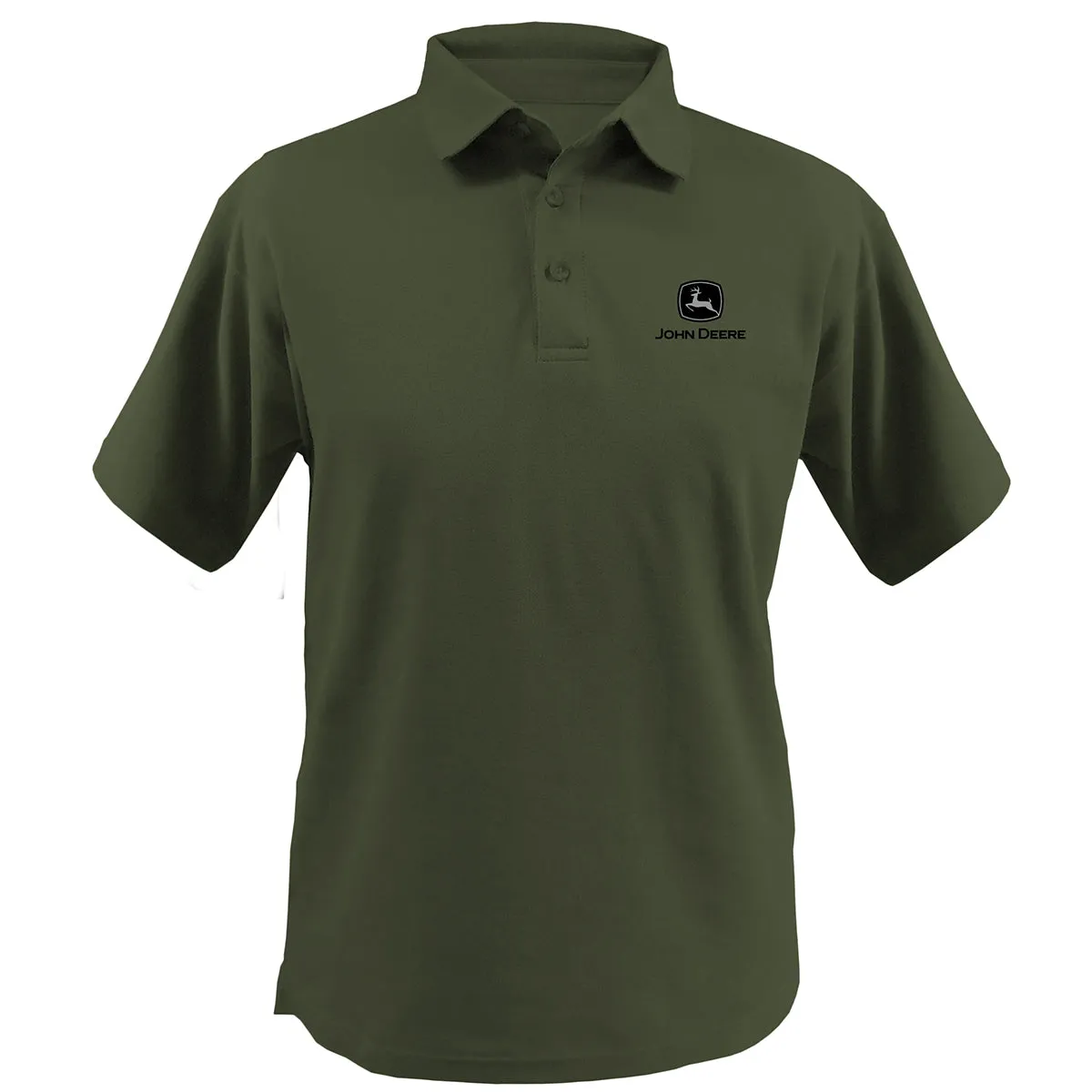 John Deere Men's Olive Polo Tee
