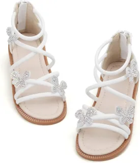 Kiderence Toddler Girls Sandals Little Girls Kids Summer Shoes Toddler Sandals
