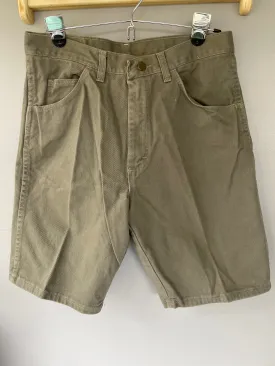 Mens 32” Waist Gray Jean Shorts WRANGLER Pockets 100% Cotton Chino 606010D