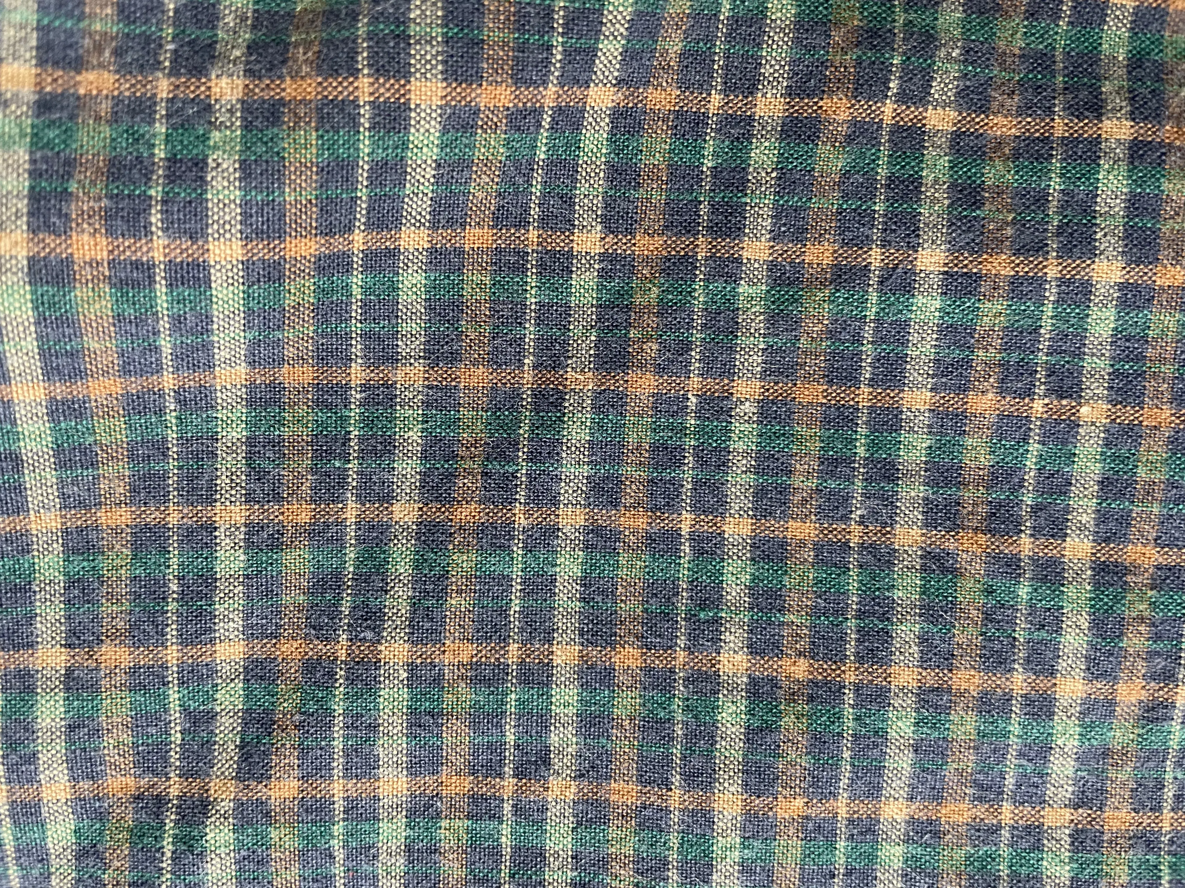 Mens 34” Waist Plaid Shorts BASS & Co.  Green Blue Gold Pockets 100% Cotton