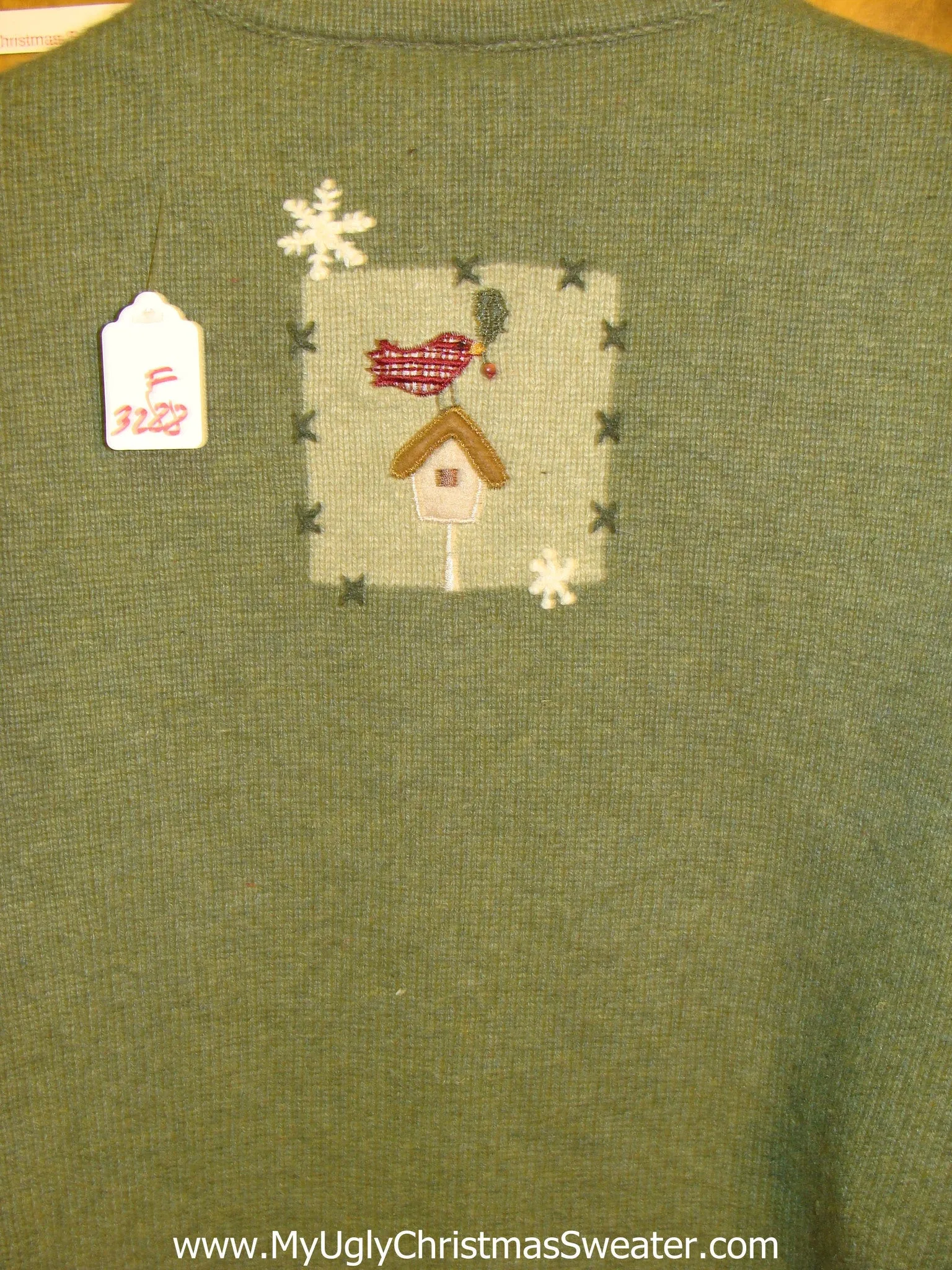 Pea Green Horrible Ugly Christmas Sweater