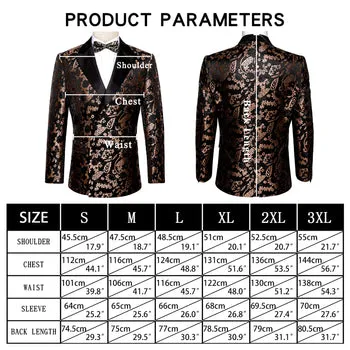 Sapphire Pine Green Black Paisley Shawl Collar Men's Suit for Party