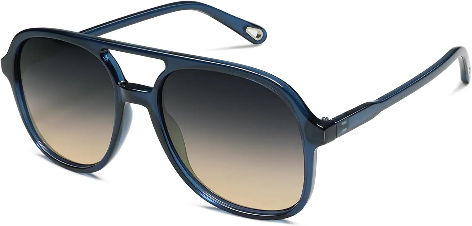 SOJOS Retro Polarized Aviator Sunglasses Womens Mens Classic 70s Vintage Trendy Square Aviators SJ2174
