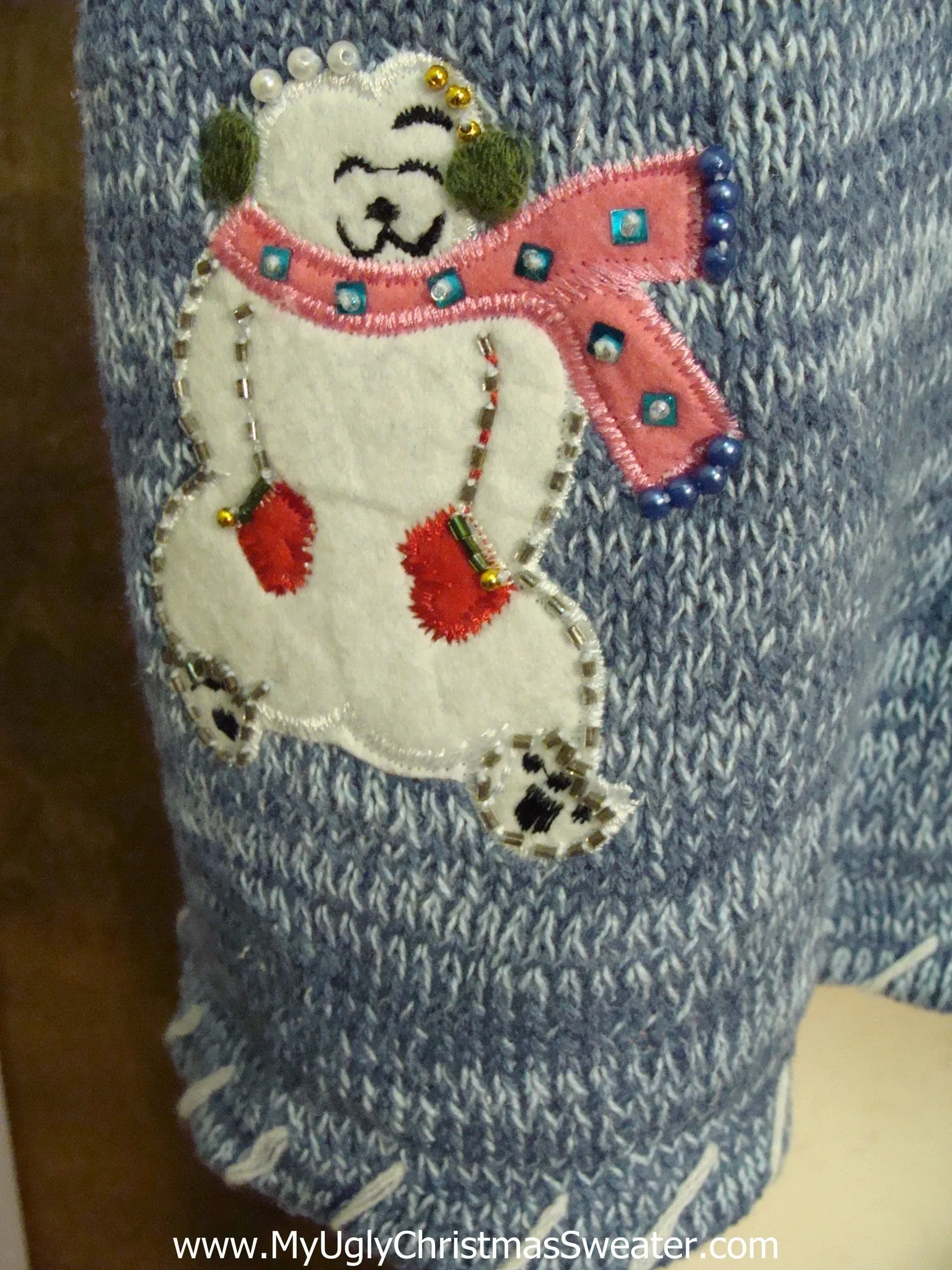 Tumbling Panda Bears Light Up Ugly Xmas Sweater Vest
