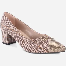 Womens "BENJI" Block Heel Office Court Shoes
